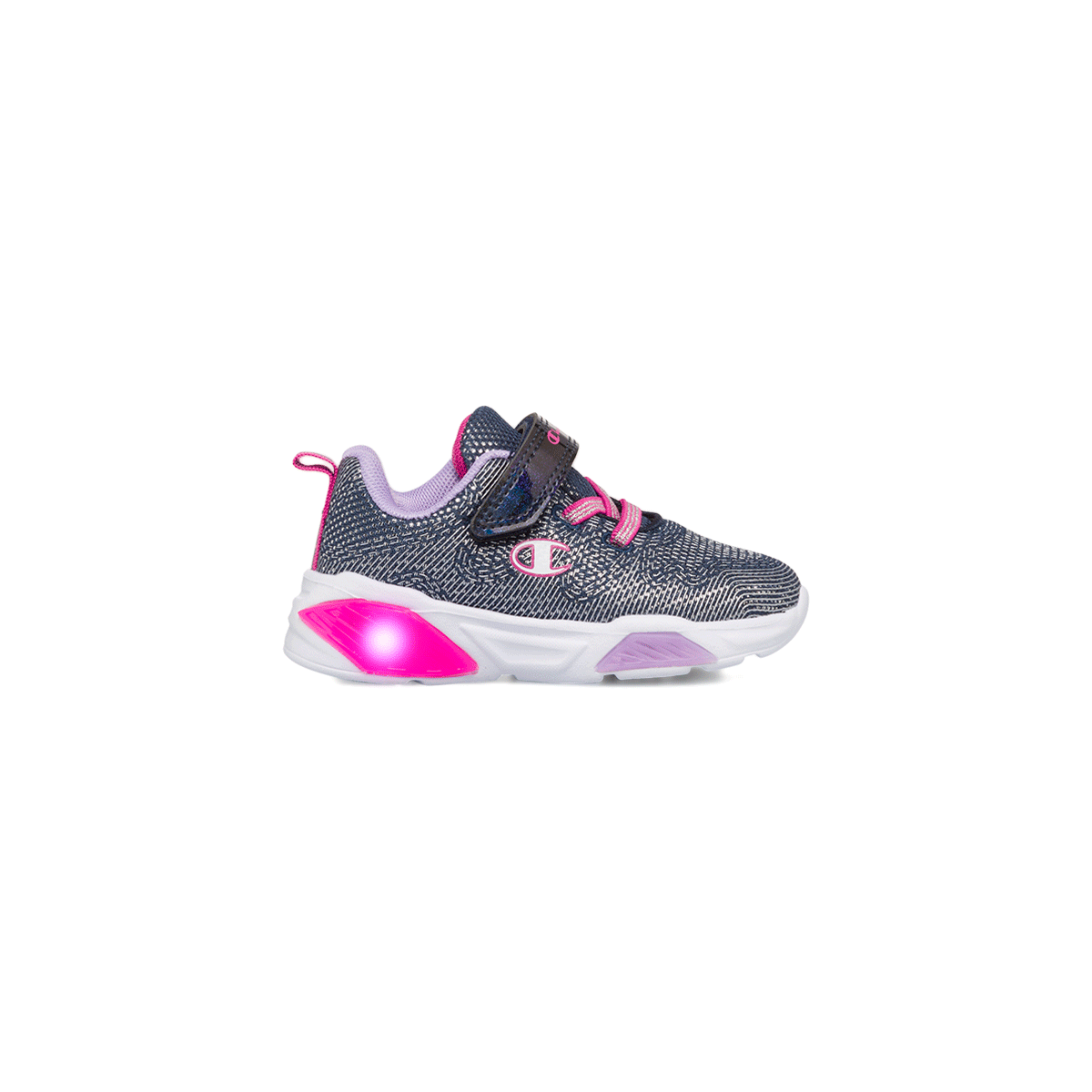 Sneakers primi passi da bambina con glitter e luci Champion Wave Sparkle G, Brand, SKU s332000079, Immagine 0